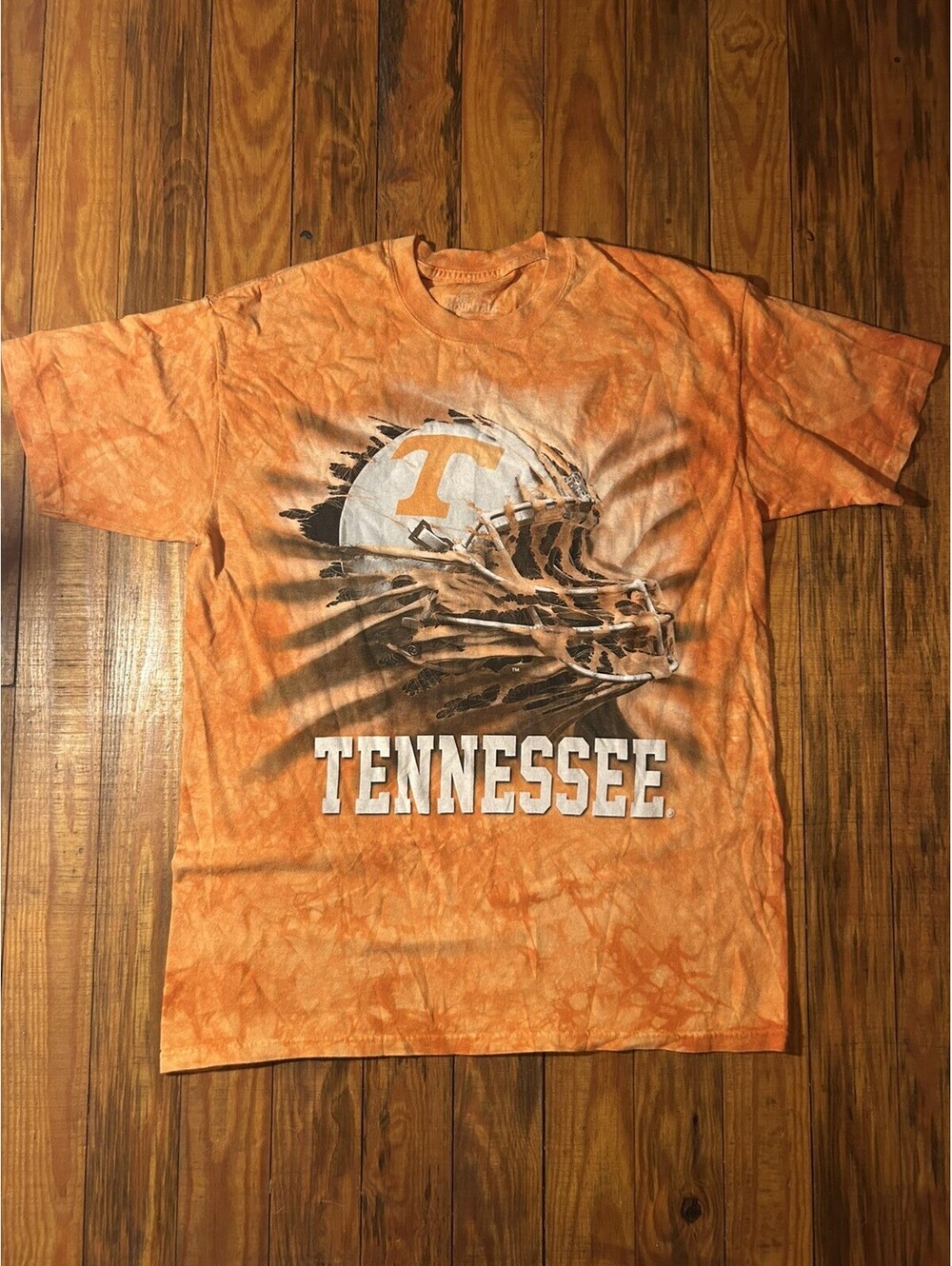 The Mountain Tennessee Volunteers Orange Tye Dye T-shirt Size Large 100% cotton